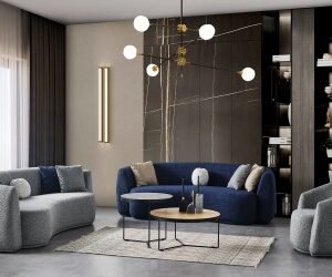 Modern Kenz 3-Piece Sofa Set – Stylish Comfort for Your Living Room