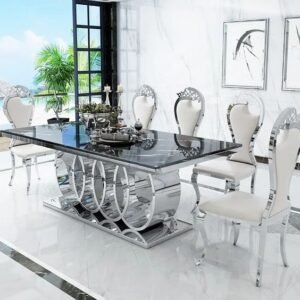 Audi Design Marble Dining Table Set