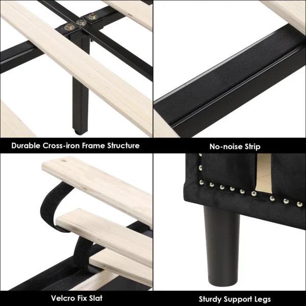 Modern Luxury Bedframe with Headboard and Mattress – Perfect for Stylish Bedrooms - Image 3