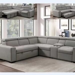 Fabric Sectional Storage Sofa Bed Set