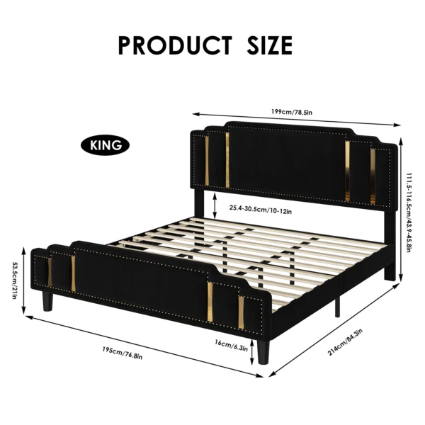 Modern Luxury Bedframe with Headboard and Mattress – Perfect for Stylish Bedrooms - Image 2