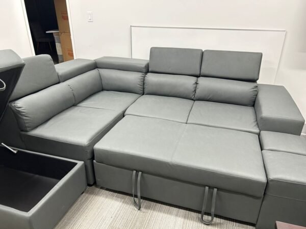 Fabric Sectional Storage Sofa Bed Set - Image 3