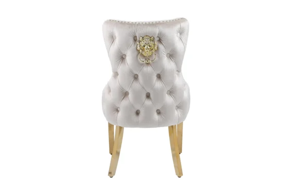 Chelsea Cream Velvet Dining Set - Image 2