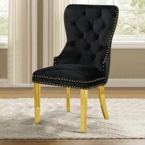 Emily Black/Gold Dinning Chair