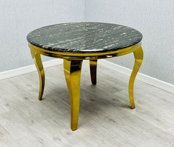 C902 ROUND BLACK/GOLD DINNING TABLE