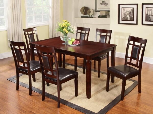 Table With 6 Chairs Brown
