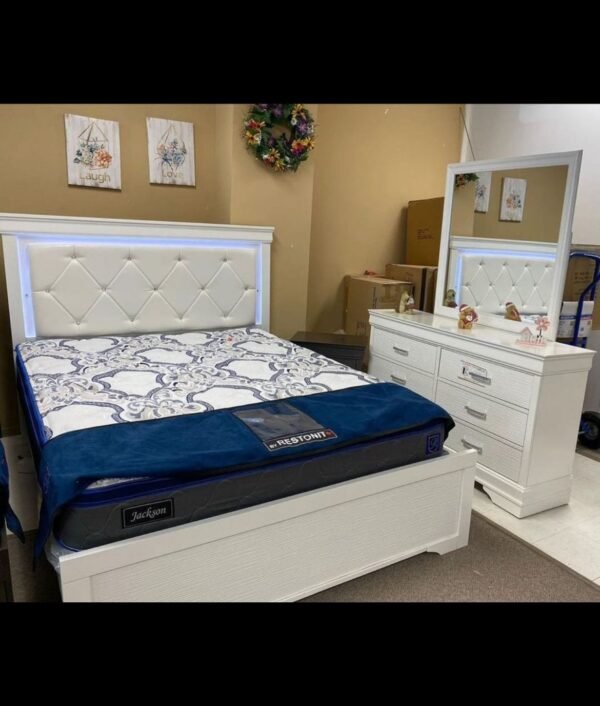 Luxury Full Bedroom Set mirror Side'