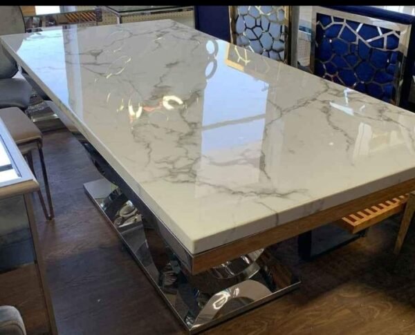 Audi Marble Dining Table Set - Image 3