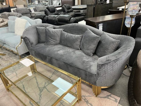 EI_2179 Fabric Velvet Sofa Set - Image 2