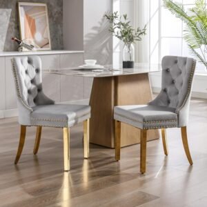 EMILY Grey/Gold Dining Chair