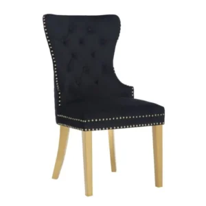 Shawn Black/Gold Dining Chair with Lion Head