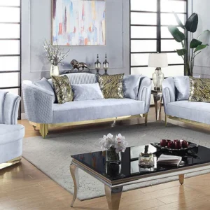 EI_2179 Fabric Velvet Sofa Set