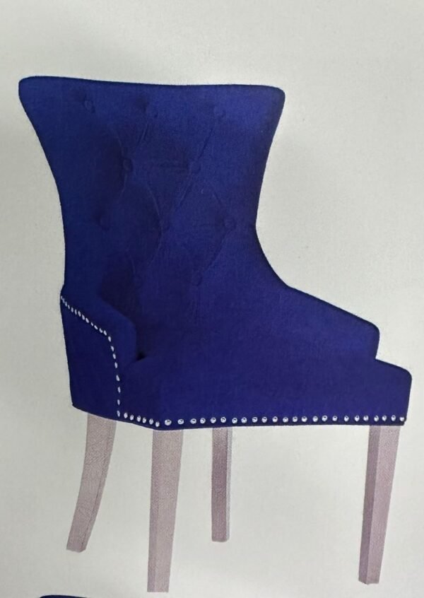 SHAWN Blue/Silver Dining Chair - Image 2