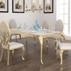 Soleil Marble Top Dining Table