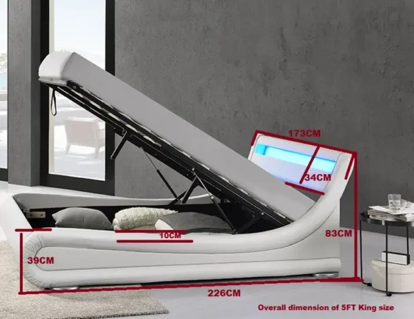 Lorcan Lift up Storage Bed - Queen/ King - Image 3