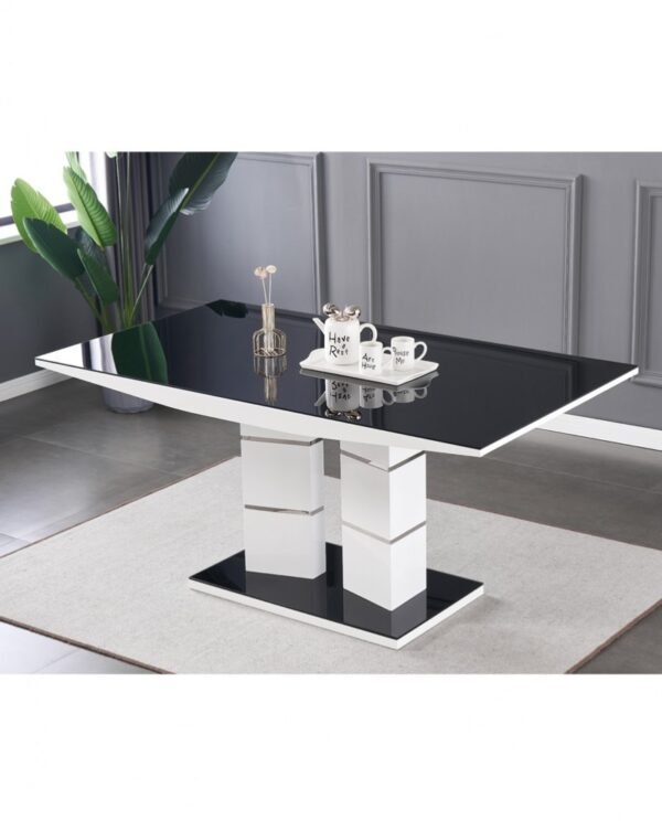 Maria Dining Table with 6 Bombay Grey Chairs Set - Image 2