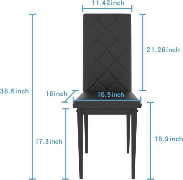 Square Glass Table with 4 Chair - Image 3