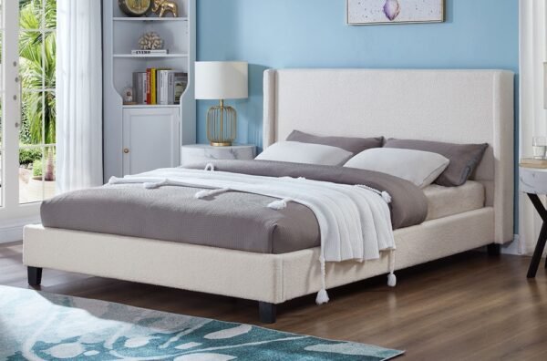 Cream Tilly Boucle Fabric Bed frame
