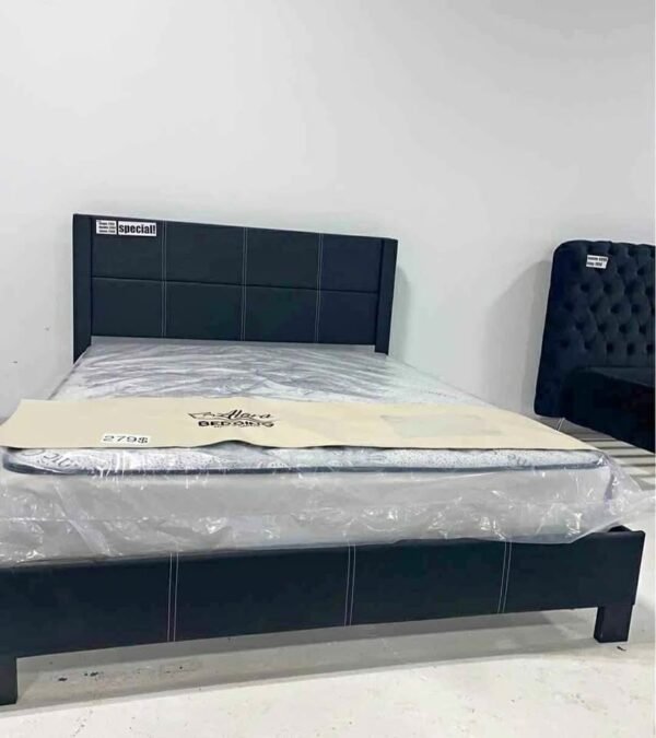 Black Fabric Bed Frame