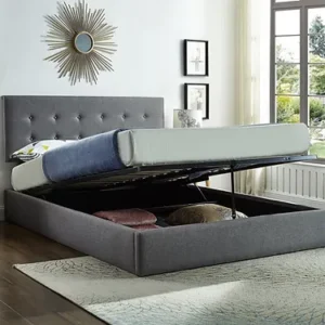 Linen Hydraulic Bed Frame