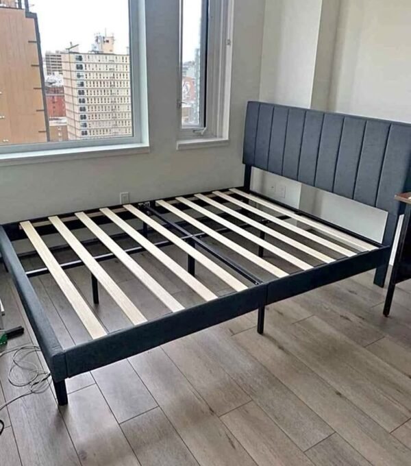 Black White Platform Vertical Bedframe