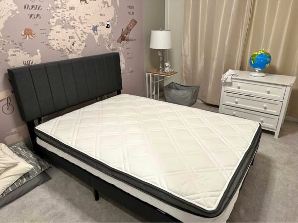 Black White Platform Vertical Bedframe