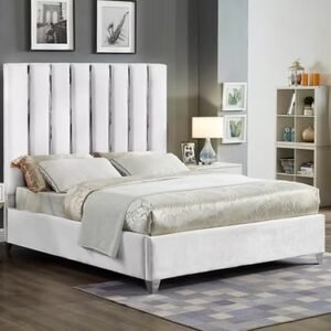Enzo Velvet Upholstered Bed Frame
