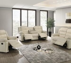 Fabric Recliner Sofa Set