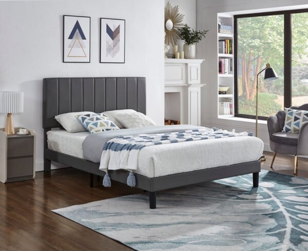 Grey White Platform Vertical Bedframe