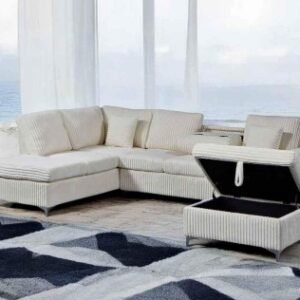 Reversible L-Shaped Sofa with Ottoman | Stylish & Comfortable