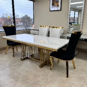 Beautiful Marble Dining Table With Chairs