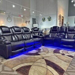 Electric Power Recliner Speaker Bluetooth Leather Set