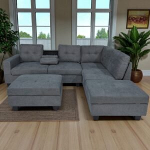 Reversible Chaise 4 Seater Sectional Sofa Set