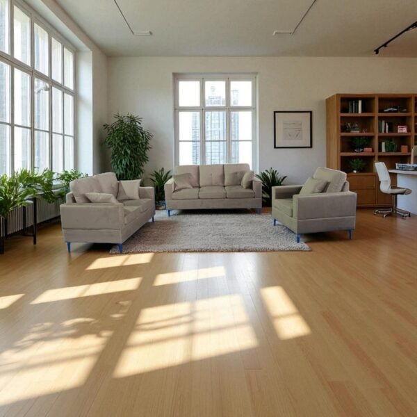 Modern 3-Piece Beige Sofa Set