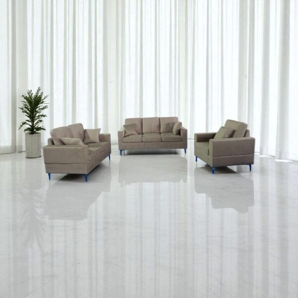 Modern 3-Piece Beige Sofa Set