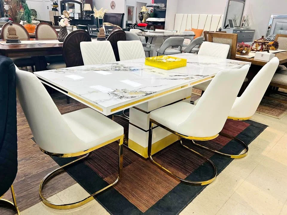 7-Piece Marble Dining Set