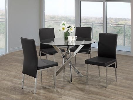 Generic Round Glass Dining Set