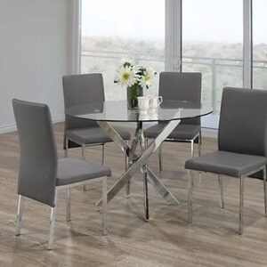 Round Glass Dining Set 5-Piece