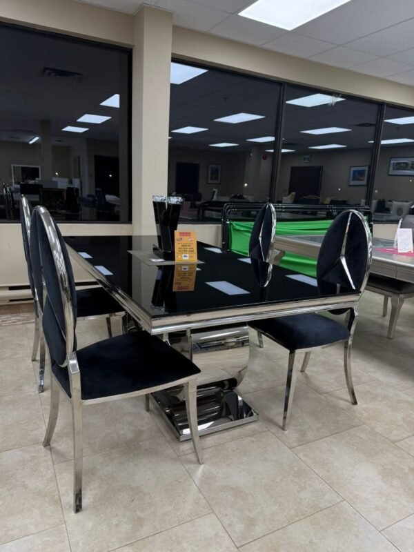 Mercedes Design Marble Dining Set with Chair - Image 5