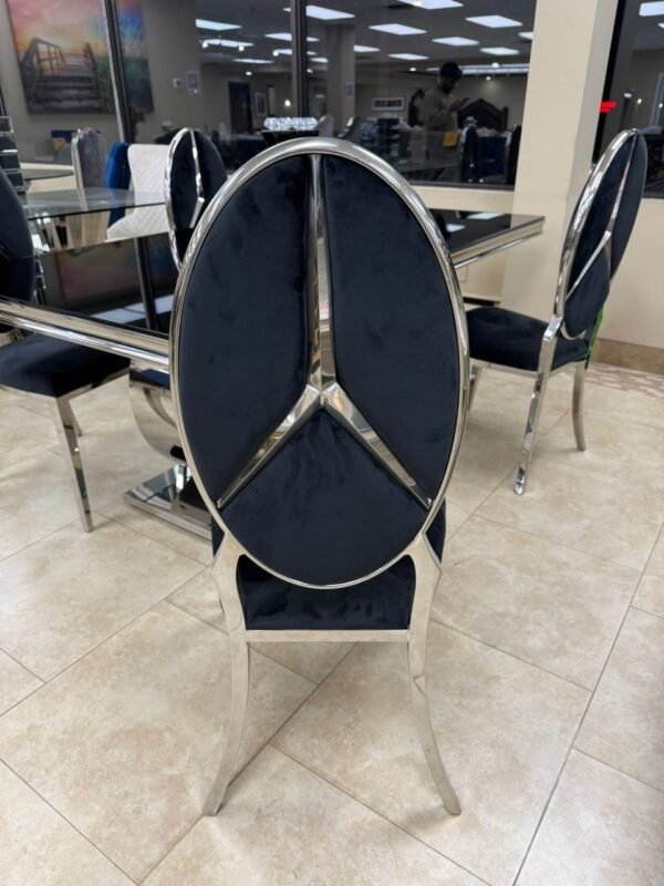 Mercedes Design Marble Dining Set with Chair - Image 2