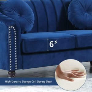 blue 3 seater sofa