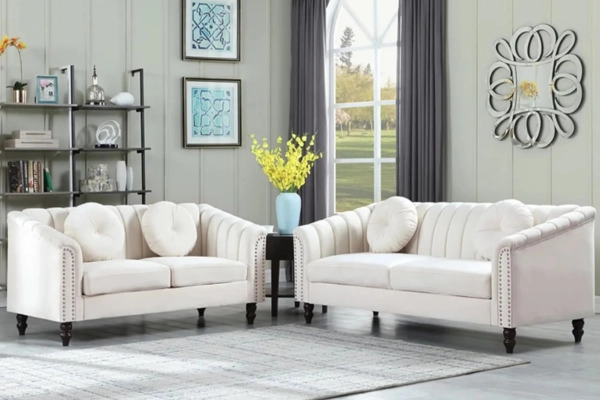off white sofa set