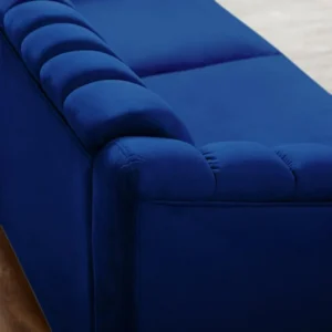 soft blue fabric couch