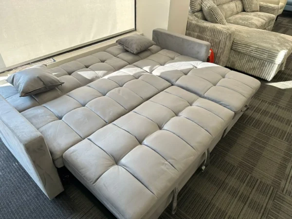 Velvet Convertible Sofa Bed with Storage & Pull Out Couch - Image 3