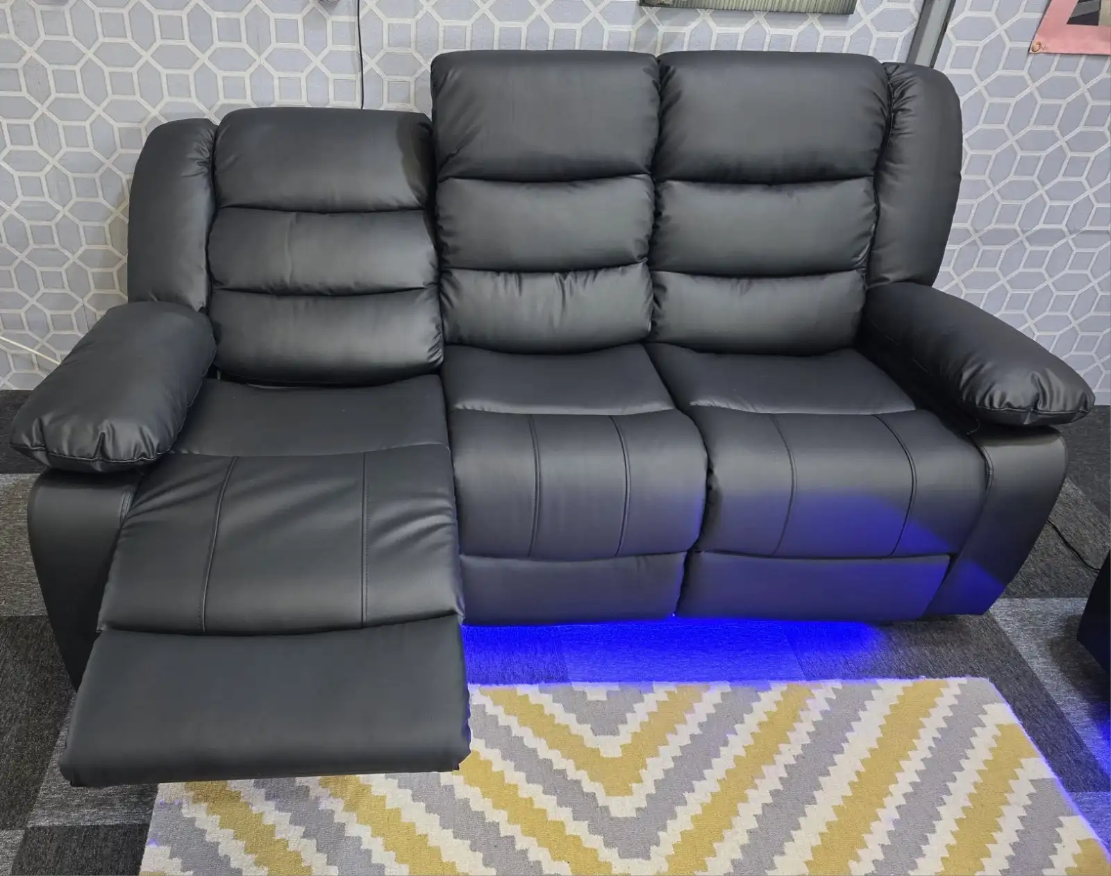 Loveseat power recliner sofa set