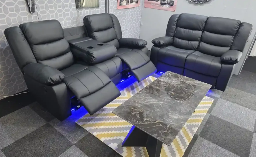 leather power reclining sofa