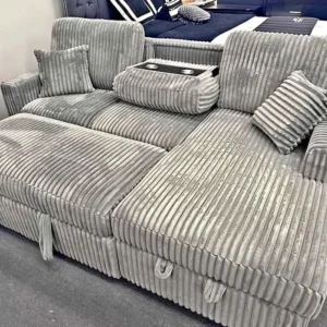 corduroy sofa bed grey
