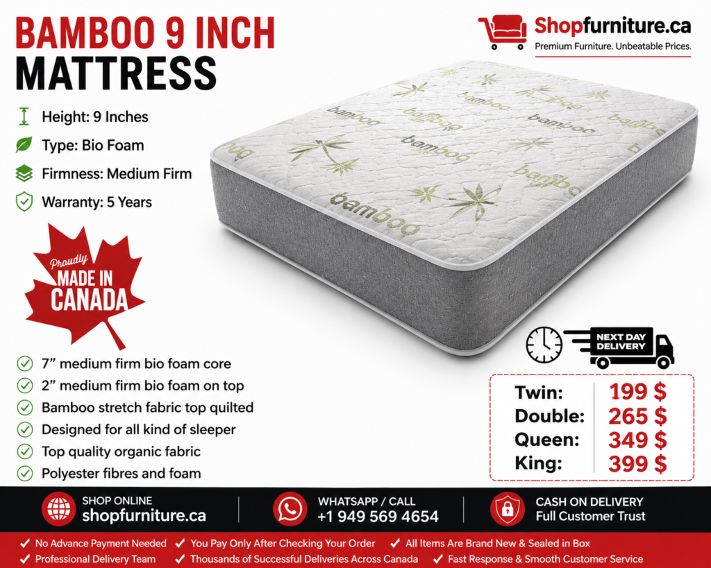 Bamboo Orthopedic Mattress Made in Canada
