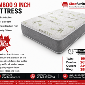 Bamboo Orthopedic Mattress Made in Canada