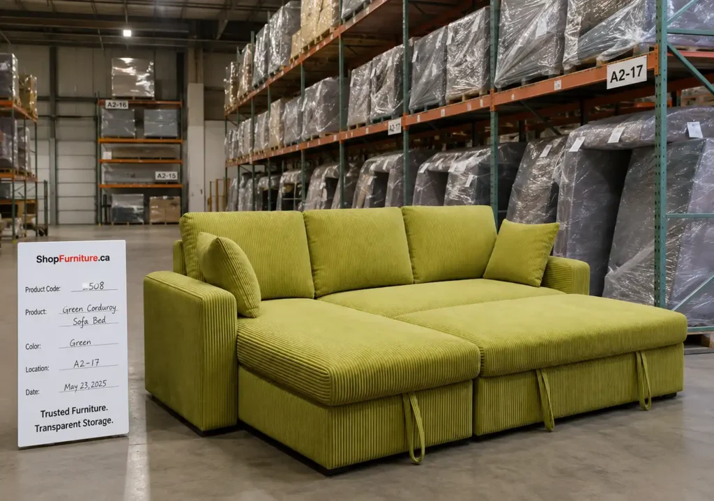 🛋️ Modern Soft-Touch Corduroy Sectional Sofa Bed with Reversible Chaise & Storage